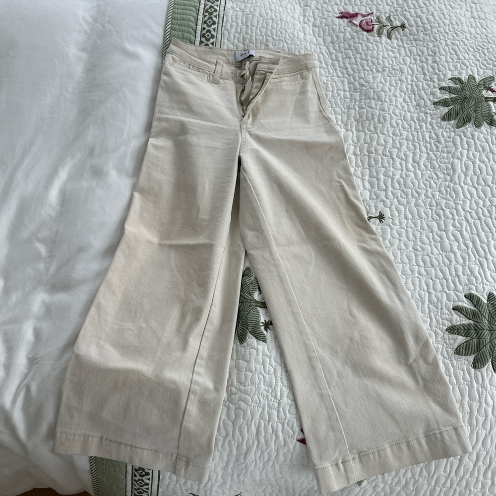 Oat New York Cream Wide Leg Jeans